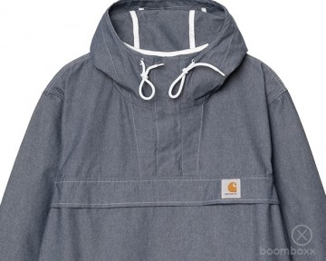 Carhartt wip blake pullover blue rinsed i034527010203 zoom front