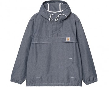 Carhartt wip blake pullover blue rinsed i034527010203