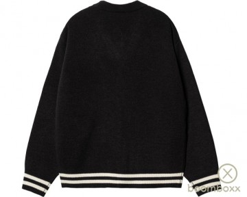 Carhartt wip brown duck cardigan black wax i033862k02xx03 backside