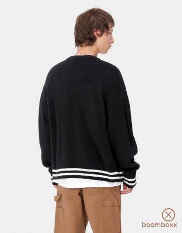 Carhartt wip brown duck cardigan black wax i033862k02xx03 fotoshoot 2