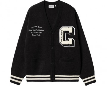 Carhartt wip brown duck cardigan black wax i033862k02xx03