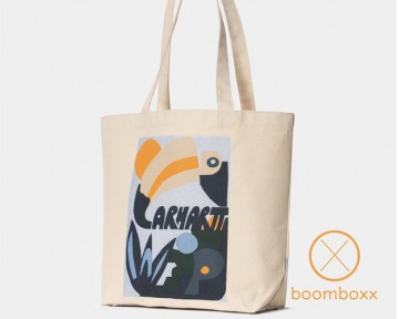 Carhartt wip canvas graphic tote naturel i03159705xx06 side