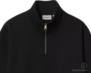 Carhartt wip chase half neck zip black i03366500fxx03 zoom front