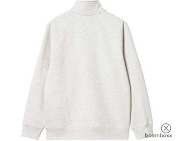 Carhartt wip chase neck zip sweat ash heather gold i03366500jxx03 backside