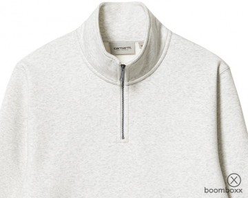 Carhartt wip chase neck zip sweat ash heather gold i03366500jxx03 zoom