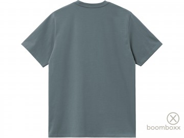 Carhartt wip chase t shirt cozy blue gold i0263913lpxx03 achterkant