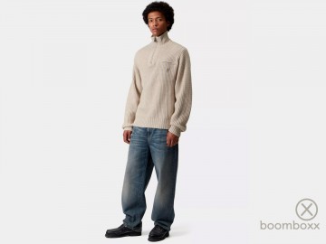 Carhartt wip detroit half zip sweater fleur de sel i0353982lpxx03 fotoshoot 3