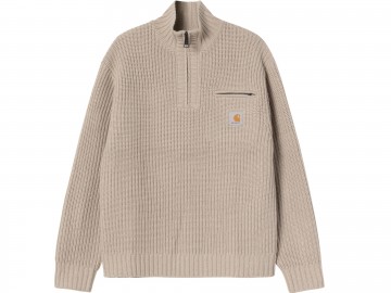 Carhartt wip detroit half zip sweater fleur de sel i0353982lpxx03