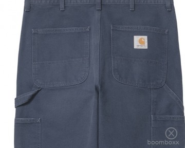Carhartt wip double knee pant canvas dusky blue i03479620t4032 achterkant  zoom