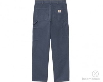 Carhartt wip double knee pant canvas dusky blue i03479620t4032 achterkant
