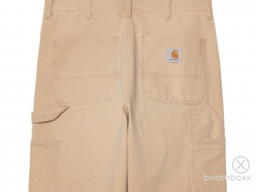 Carhartt wip double knee pant dusty h brown stone canvas i03479607e4032 achterkant zoom
