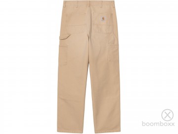 Carhartt wip double knee pant dusty h brown stone canvas i03479607e4032 achterkant