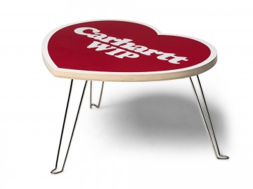 Carhartt wip heart folding table scarlet white i0358303fxxx03
