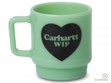 Carhartt wip heart glass mug jade i035873970xx06 groter