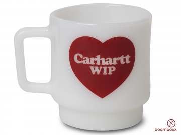 Carhartt wip heart glass mug white i03587302xx06 groter