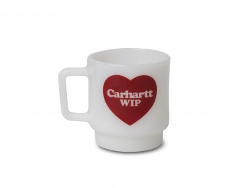 Carhartt wip heart glass mug white i03587302xx06