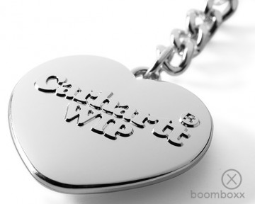 Carhartt wip heart keychain silver i03490395xx06 zoom