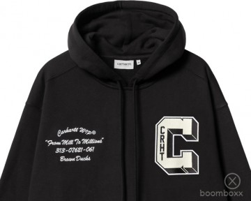 Carhartt wip hooded brown duck black i03393089xx03 zoom