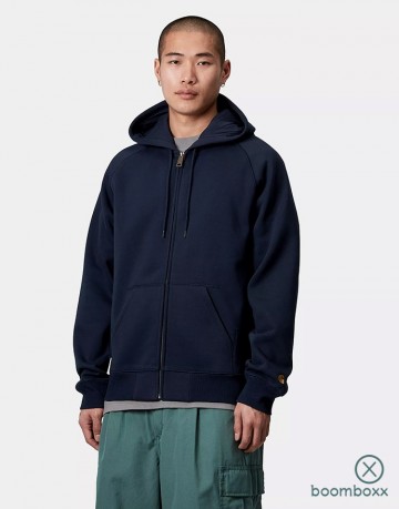 Carhartt wip hooded chase jacket dark navy i03366400hxx03 fotoshoot 3