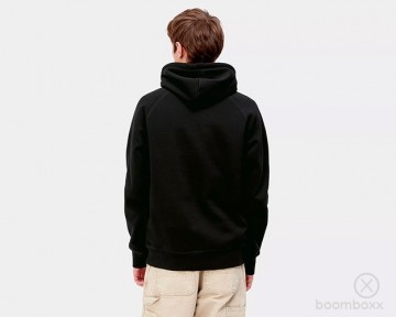 Carhartt wip hooded chase sweat black i03366100fxx03 fotoshoot 2