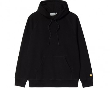 Carhartt wip hooded chase sweat black i03366100fxx03