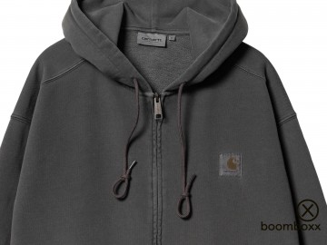 Carhartt wip hooded nelson jacket black i03306489gd03 zoom