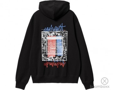 Carhartt wip hooded stero sweat blacki03362489xx03 backprint