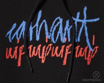 Carhartt wip hooded stero sweat blacki03362489xx03 zoom front