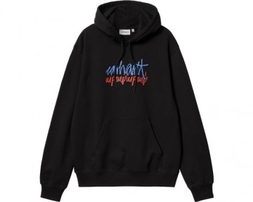 Carhartt wip hooded stero sweat blacki03362489xx03 zoom