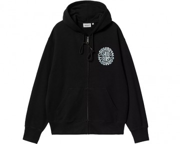 Carhartt wip jazzy sweat jacket black air sky i0347312xfxx03