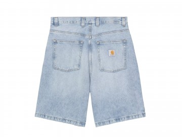 Carhartt wip landon short heavy worn bleached i03048901wu00 achterkant