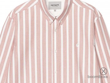 Carhartt wip ls deven shirt oxide red i0361983jdxx03 zoom