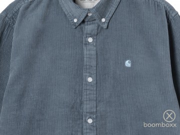 Carhartt wip ls madison cord shirt angelite i02995839qxx03 zoom