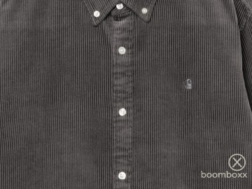 Carhartt wip ls madison cord shirt graphite i0299582f9xx06 zoom