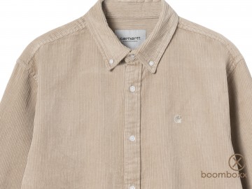 Carhartt wip ls madison cord shirt wall wall i0299580fgxx03 zoom voorkant