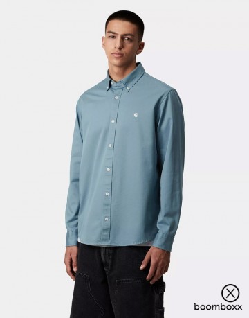 Carhartt wip ls madison shirt icy water i0233392rnxx03 fotoshoot