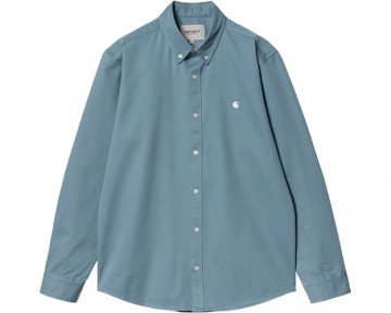 Carhartt wip ls madison shirt icy water i0233392rnxx03