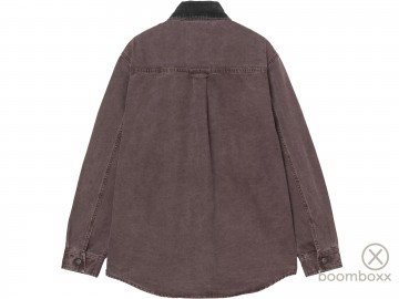 Carhartt wip mitch shirt jacket black dusty canvas i0362623an0j03 achterkant