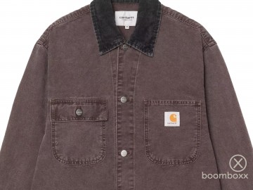 Carhartt wip mitch shirt jacket black dusty canvas i0362623an0j03 zoom