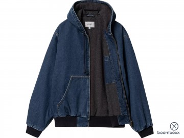 Carhartt wip og active jacket blue stone washed i032232010603 open