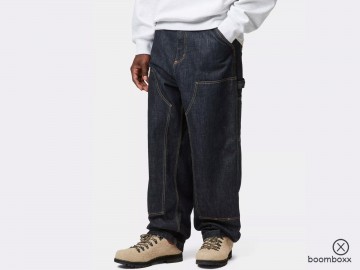 Carhartt wip og double knee pant blue rinsed i0357970102 fotoshoot 4