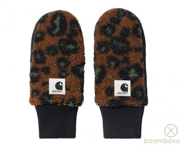 Carhartt wip orla mitten gloves camo lea jacquard i0338502h4xx04 pair