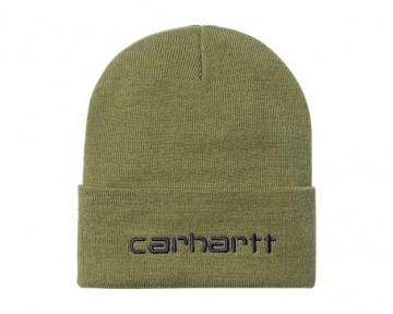 Carhartt wip script beanie dusty capulet aura i0342342i9xx06