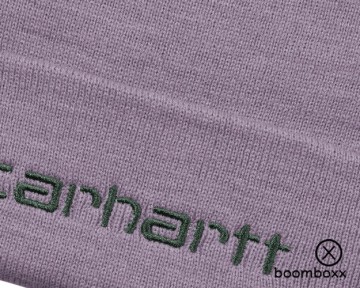 Carhartt wip script beanie glassy purple discovery green i0308841tfxx06 zoom