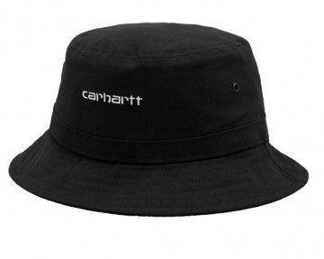 Carhartt wip script bucket hat black white i0299370d2xx04 0
