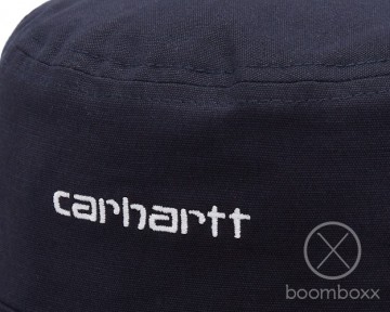 Carhartt wip script bucket hat dark navy white i0262171c9004 zoom