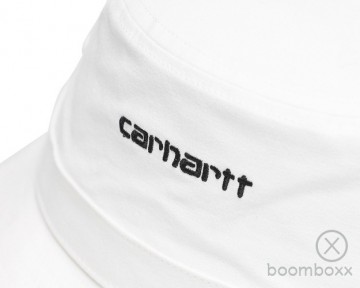 Carhartt wip script bucket hat white black i02993700axx04 zoom