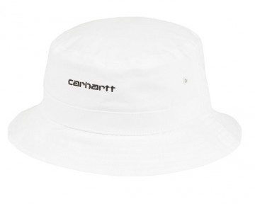 Carhartt wip script bucket hat white black i02993700axx04