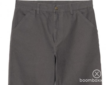 Carhartt wip single knee pant graphite i031497870232 voorkant