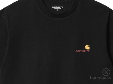 Carhartt wip ss american script t shirt black i02995689xx03 voorkant zoom